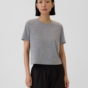 Gray GapFit Women's Brushed Jersey T-Shirt